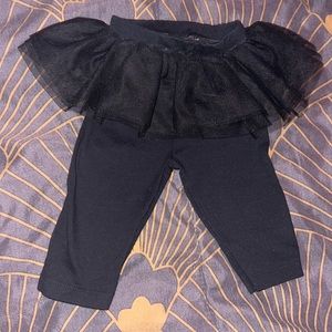 Baby girl black tutu leggings